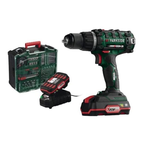 Taladro Atornillador PARKSIDE® 20V con 2 baterías, cargador y accesorios