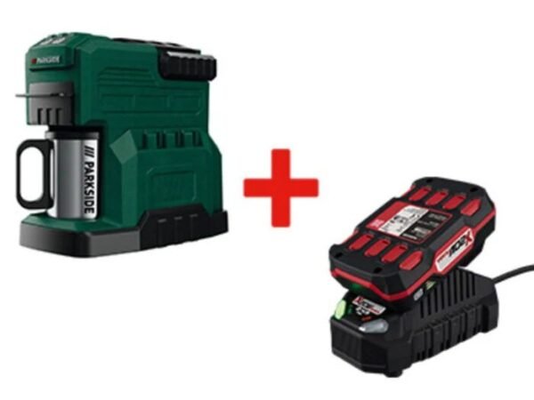 Cafetera espresso inalámbrica PARKSIDE® PKMA 20-Li + Cargador y Batería 20V